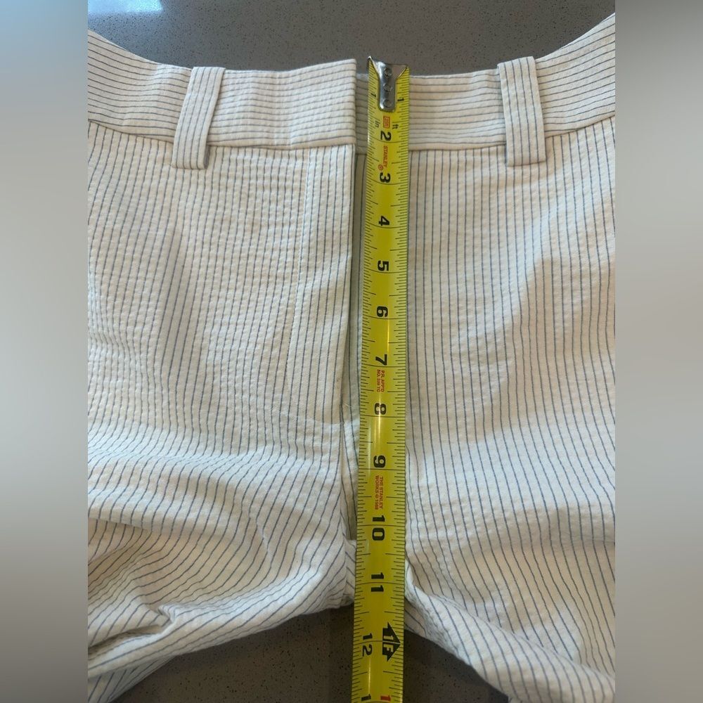 Elie Tahari White & Blue Striped Capri Women's Pants size 8 - Picture 8 of 13